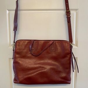 Fossil Burgundy Work Bag